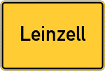 Place name sign Leinzell