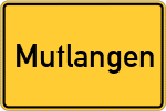 Place name sign Mutlangen