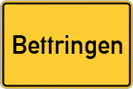 Place name sign Bettringen