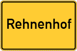 Place name sign Rehnenhof