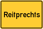 Place name sign Reitprechts