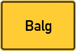 Place name sign Balg