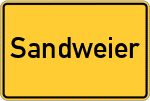 Place name sign Sandweier
