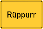 Place name sign Rüppurr