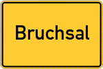 Place name sign Bruchsal
