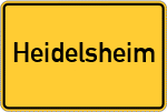Place name sign Heidelsheim