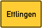 Place name sign Ettlingen