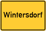 Place name sign Wintersdorf