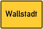 Place name sign Wallstadt
