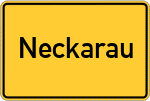 Place name sign Neckarau