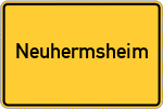 Place name sign Neuhermsheim