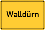 Place name sign Walldürn