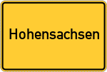 Place name sign Hohensachsen