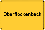 Place name sign Oberflockenbach