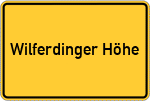 Place name sign Wilferdinger Höhe