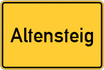 Place name sign Altensteig