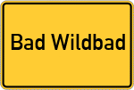 Place name sign Bad Wildbad