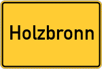 Place name sign Holzbronn
