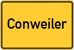 Place name sign Conweiler