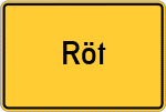 Place name sign Röt