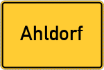 Place name sign Ahldorf