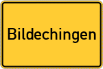 Place name sign Bildechingen