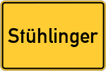 Place name sign Stühlinger