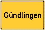 Place name sign Gündlingen