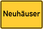 Place name sign Neuhäuser