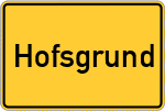 Place name sign Hofsgrund