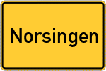 Place name sign Norsingen