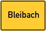 Place name sign Bleibach