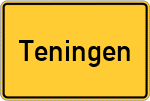 Place name sign Teningen