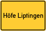 Place name sign Höfe Liptingen