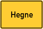 Place name sign Hegne