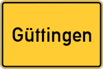 Place name sign Güttingen