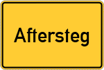 Place name sign Aftersteg