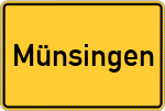 Place name sign Münsingen