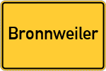 Place name sign Bronnweiler