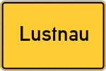 Place name sign Lustnau