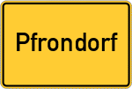 Place name sign Pfrondorf