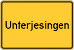 Place name sign Unterjesingen