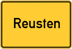 Place name sign Reusten