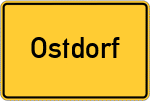 Place name sign Ostdorf