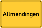 Place name sign Allmendingen