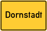 Place name sign Dornstadt