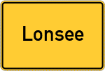 Place name sign Lonsee
