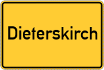 Place name sign Dieterskirch