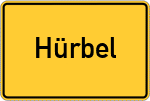 Place name sign Hürbel