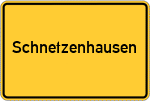Place name sign Schnetzenhausen